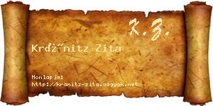 Kránitz Zita névjegykártya