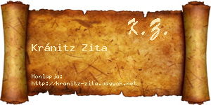 Kránitz Zita névjegykártya